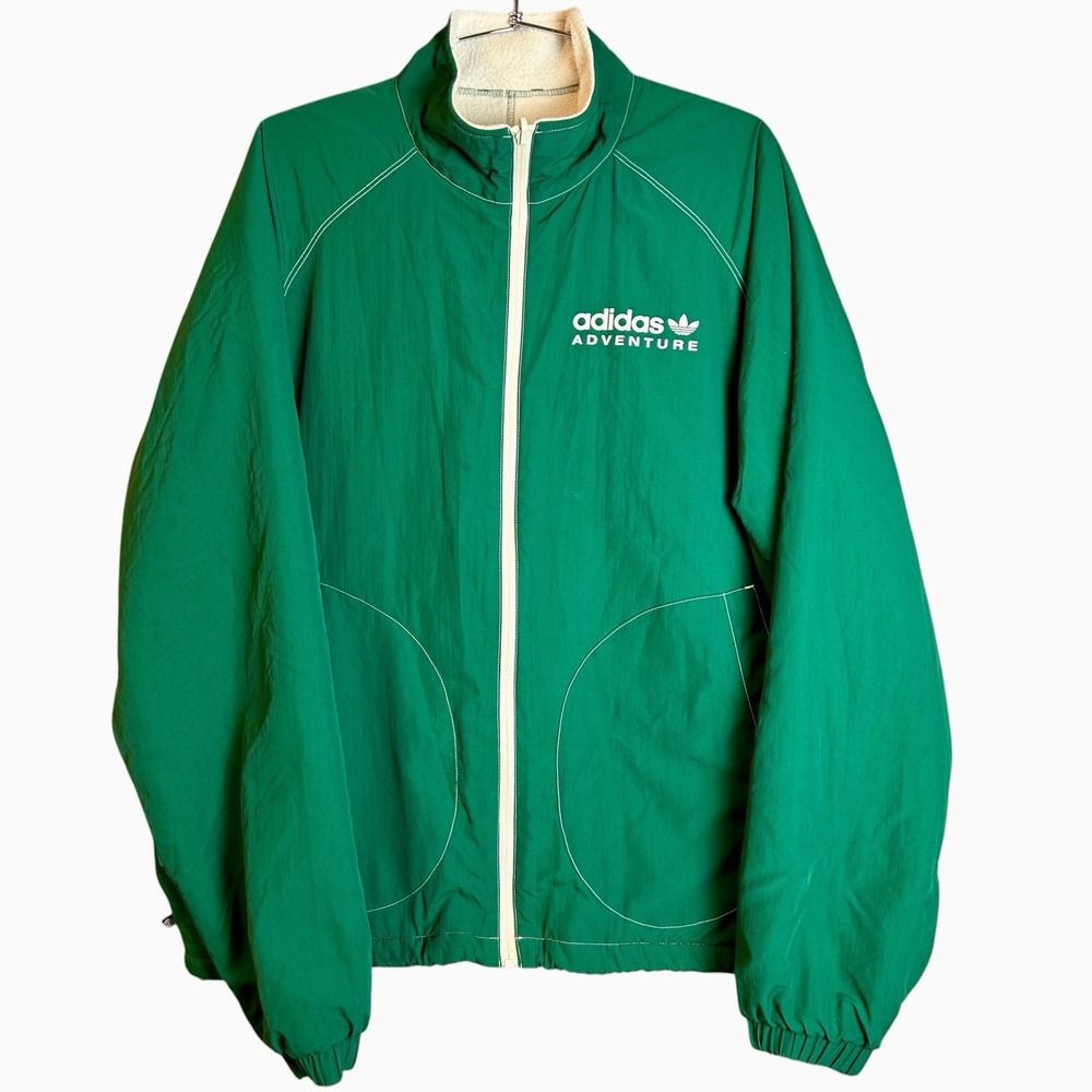Adidas Men's Original Adventure FC Reversible Polar Full-Zip Jacket Sz Medium